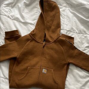 Baby Carhartt zip up overall.